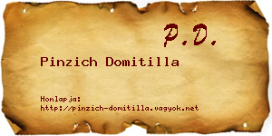 Pinzich Domitilla névjegykártya